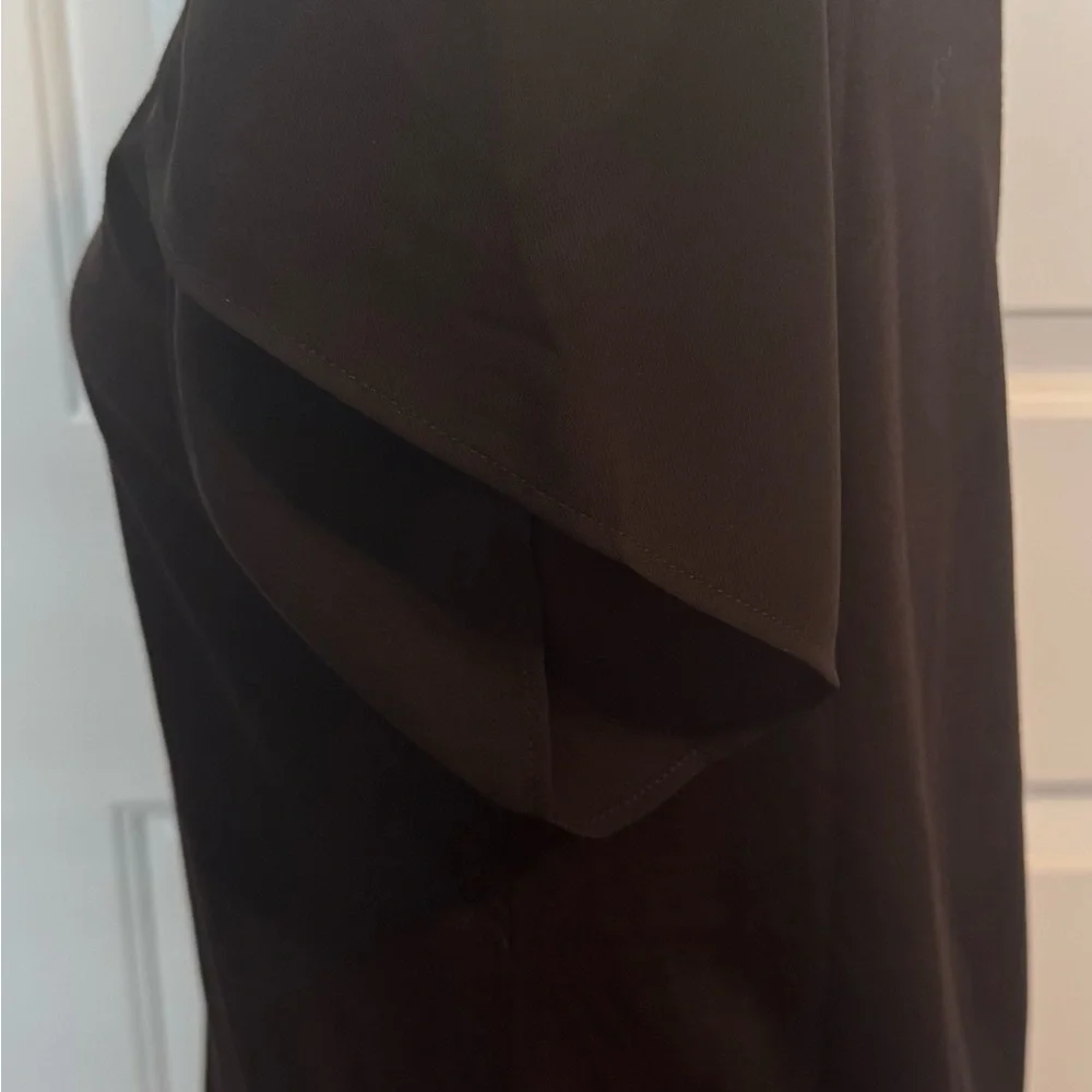 NWT Michael Kors Black Puff Sleeve Round Neck Top Small